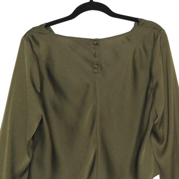 L'Academie The Florina Top in Olive Green Size Large - Picture 9 of 10
